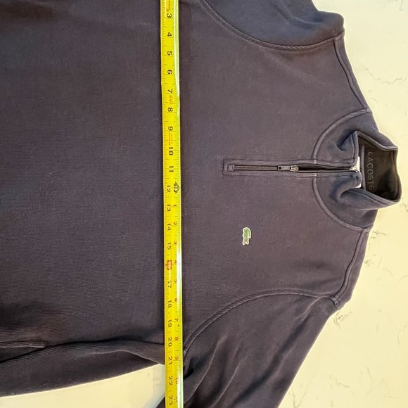 Lacoste Quarter-Zip Sweater - Navy - Size 6 (Fr) / XL (US) - Picture 5 of 6